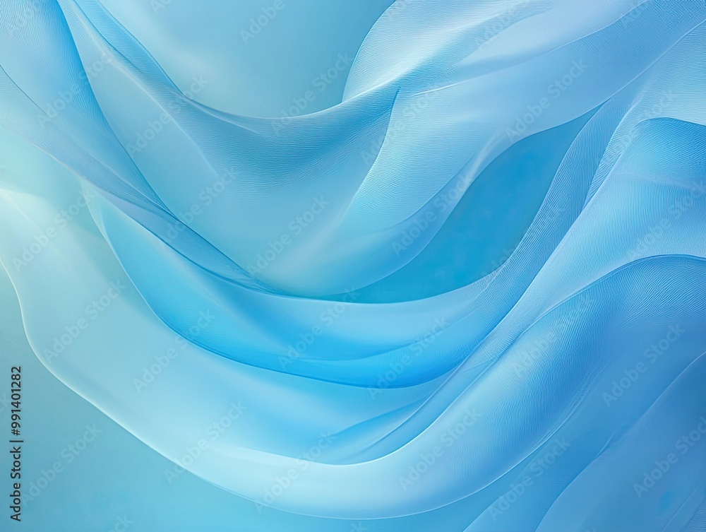 Obraz premium Blue background with soft, smooth gradients, evoking feelings of calm and tranquility, ideal for serene designs