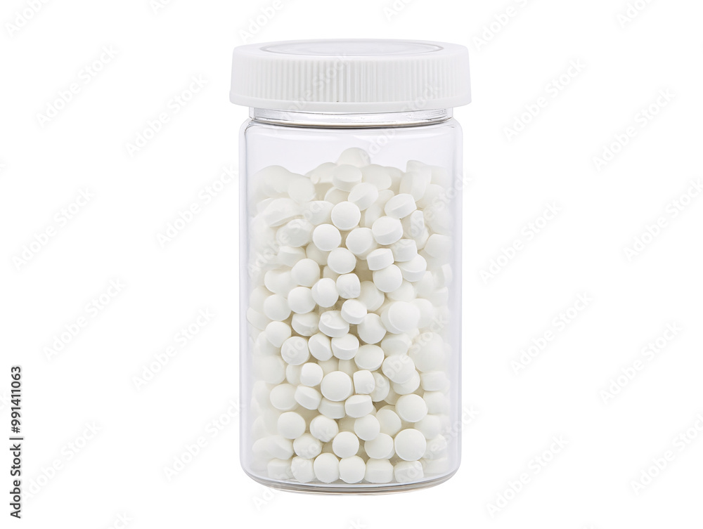a jar of white pills a jar of white pills