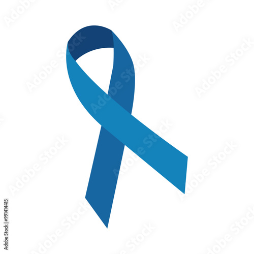 blue ribbon isolated on white