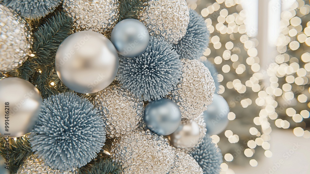 Merry Christmas and New Year. Festive composition. Beautiful light Christmas design. Fir branches, shiny golden balls, confetti and baubles. Christmas background. Merry Christmas and New Year. Festive composition. Beautiful light Christmas design. Fir branches, shiny golden balls, confetti and baubles. Christmas background.