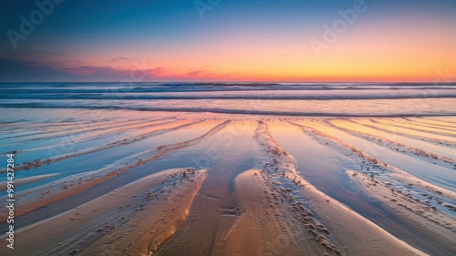 View of a Beautiful Beach in the Morning photo