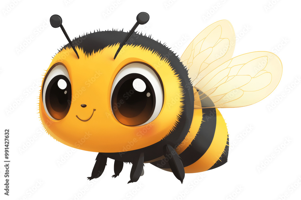 Playful Bee Cartoon Character on transparent background Playful Bee Cartoon Character on transparent background