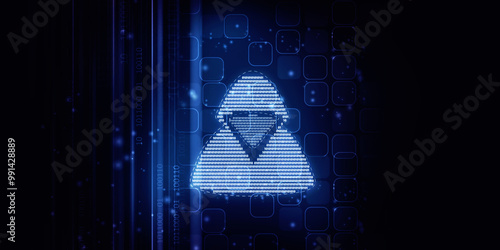 

2d illustration Cyber crime and internet privacy hacking. Network security, Cyber attack, Computer Virus, Ransomware, and Malware Concept
