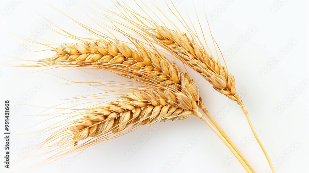 wheat ears isolated on white wheat ears isolated on white