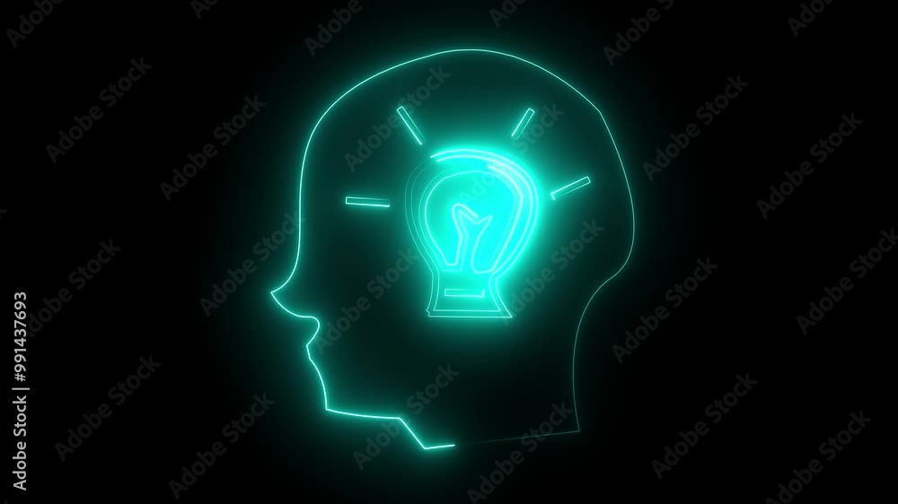 some kind of electrical connection going inside the head, in a dark room some kind of electrical connection going inside the head, in a dark room