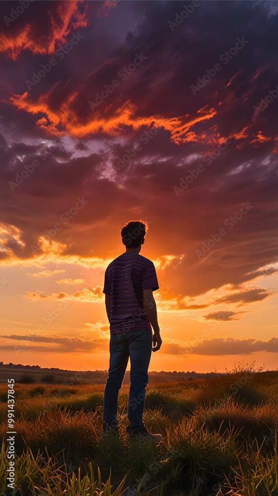 This is a picture of a man standing and watching the sunset. He may be thinking about something. There is space in this picture where you can add text to make the picture more meaningful. This is a picture of a man standing and watching the sunset. He may be thinking about something. There is space in this picture where you can add text to make the picture more meaningful.