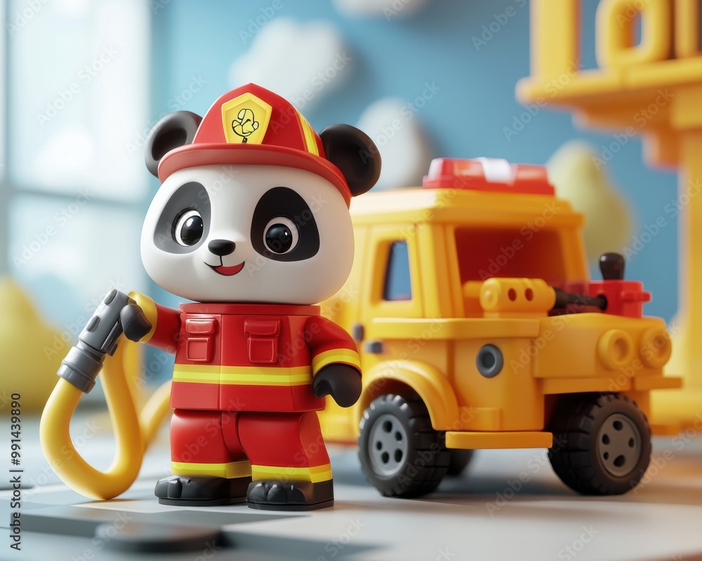 Fototapeta premium Cheerful Cartoon Character, vibrant and playful design, showcasing a joyful figure with exaggerated features and bright colors, exuding positivity and energy