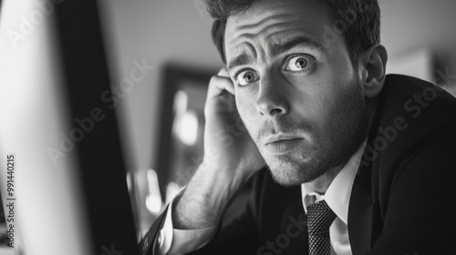 Exasperated Businessman at Work