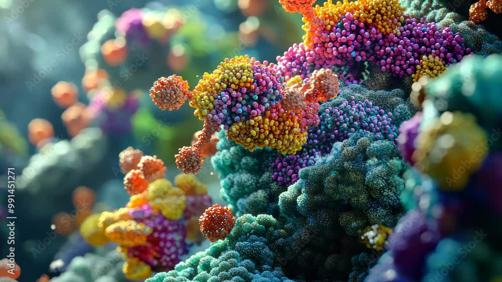 Colorful Molecular Structure Colorful Molecular Structure