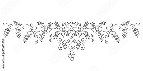 Christmas decoration, christmas baubles. Decoration isolated elements. Doodles and sketches vector illustration