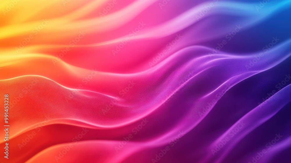 Fototapeta premium Colorful wave patterns creating a vibrant and dynamic visual effect.