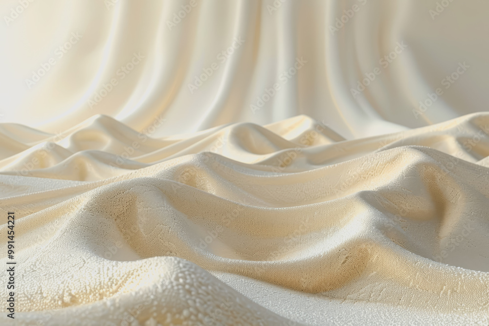 Obraz premium Abstract sand background on a table, with empty space for text.