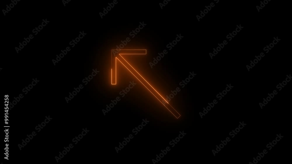 Neon go mirrored icon white glowing black background animation Neon go mirrored icon white glowing black background animation