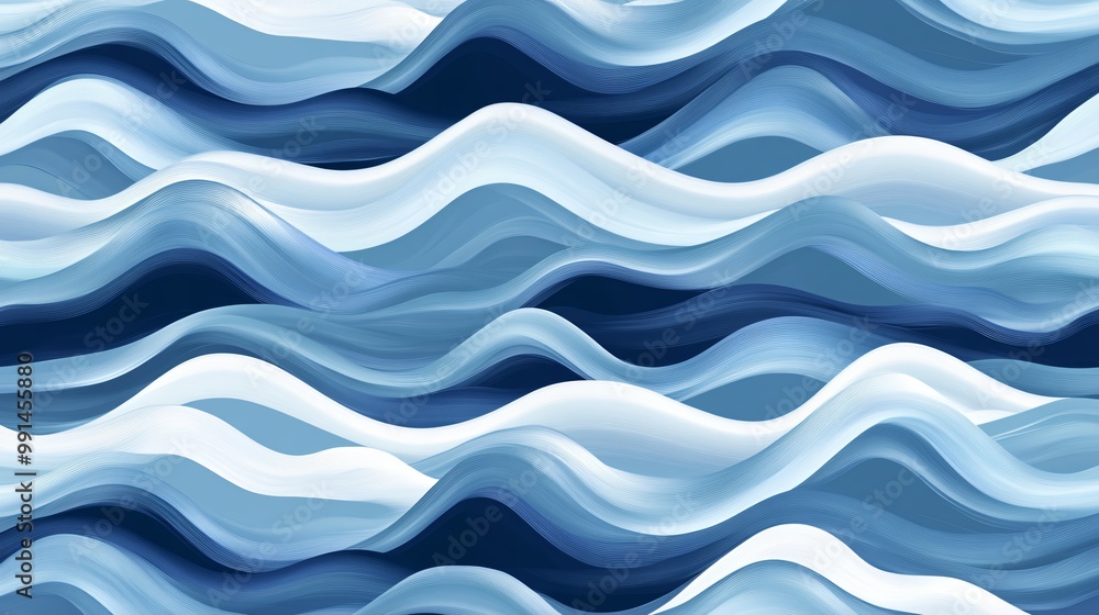 Abstract blue and white wave pattern background. Abstract blue and white wave pattern background.