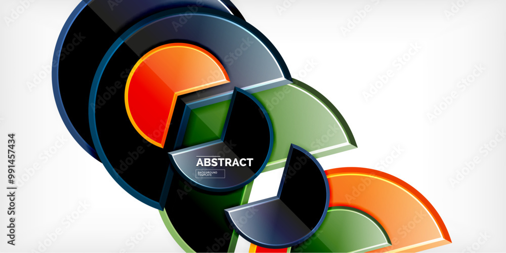 Glass reflective geometric round shapes background. Vector Illustration For Wallpaper, Banner, Background, Card, Book Illustration, landing page Glass reflective geometric round shapes background. Vector Illustration For Wallpaper, Banner, Background, Card, Book Illustration, landing page