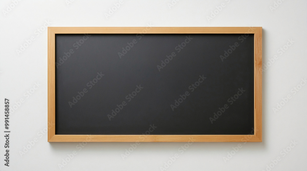 Smooth modern chalkboard framed in a wooden frame. Generative AI. Smooth modern chalkboard framed in a wooden frame. Generative AI.