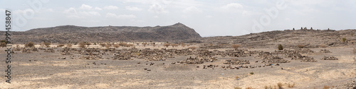 Old afar tribe graves in the danakil desert, Afar region, Semera, Ethiopia photo