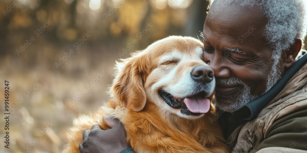 Tender Moment of Human and Dog Tender Moment of Human and Dog