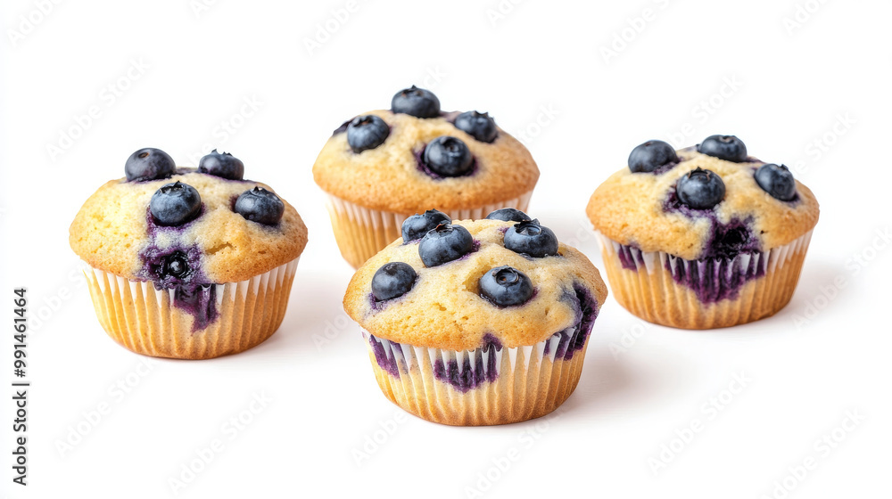 Blueberry muffins on a clear background, showing different angles. Perfect for creating designs or showcasing your artwork. Blueberry muffins on a clear background, showing different angles. Perfect for creating designs or showcasing your artwork.