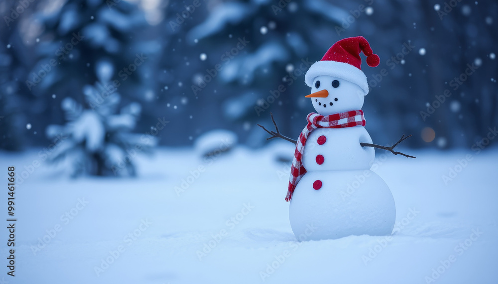 xmas snowman in the forest xmas snowman in the forest