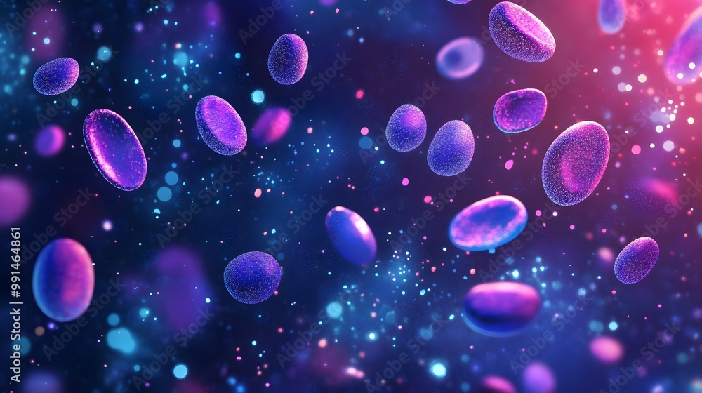 Abstract 3D Render of Floating, Glowing Spheres Abstract 3D Render of Floating, Glowing Spheres