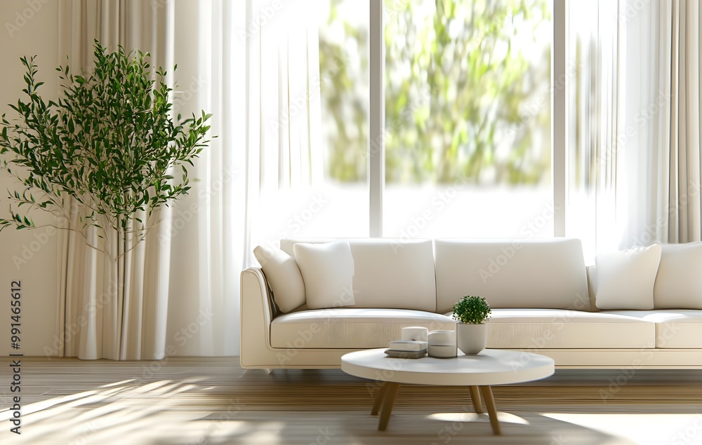 custom made wallpaper toronto digitalModern Minimalist Living Room with Large Windows