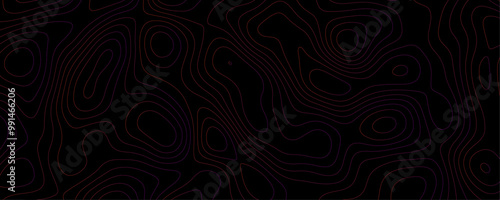 Black Contour Line Map A Set of Topographic Illustrations with Geometric Patterns and Terrain Relief for Vertical Story and Copy Space Templates 