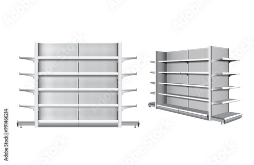 Shop rack isolated on white background. Vector