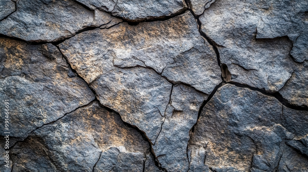 Cracked and weathered natural stone surface forming abstract pattern Cracked and weathered natural stone surface forming abstract pattern