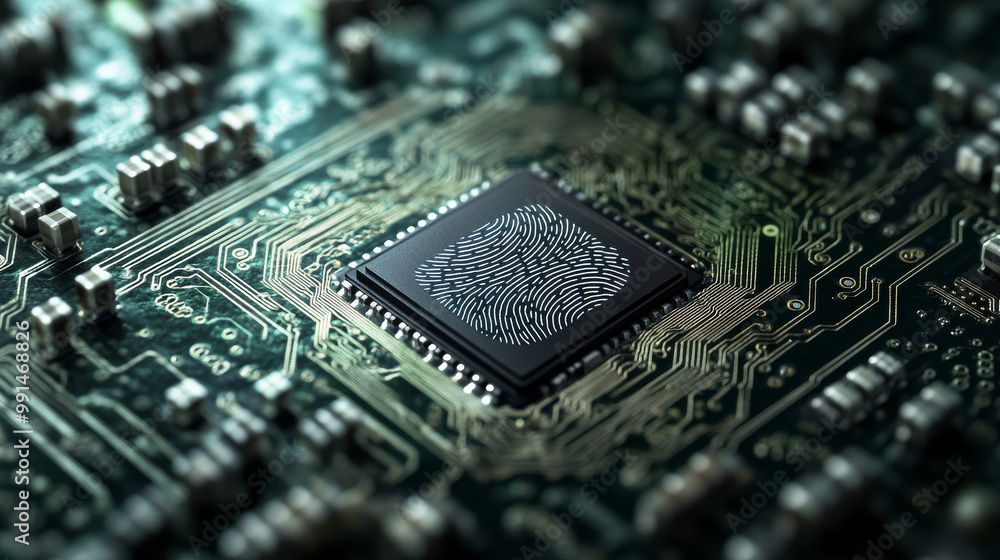 This image shows how a tiny computer chip (integrated circuit) is used ...