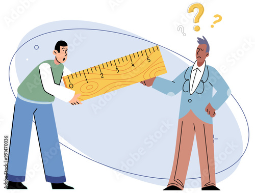 Social distance vector illustration. The social distance metaphor highlights importance staying physically apart Isolation serves as warning sign potential dangers and risks Taking preventive measures