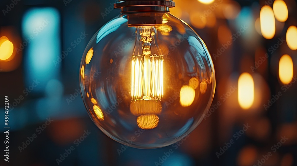 Close-up of a bulb inside a lamp fixture, with an open background allowing for text placement. Close-up of a bulb inside a lamp fixture, with an open background allowing for text placement.