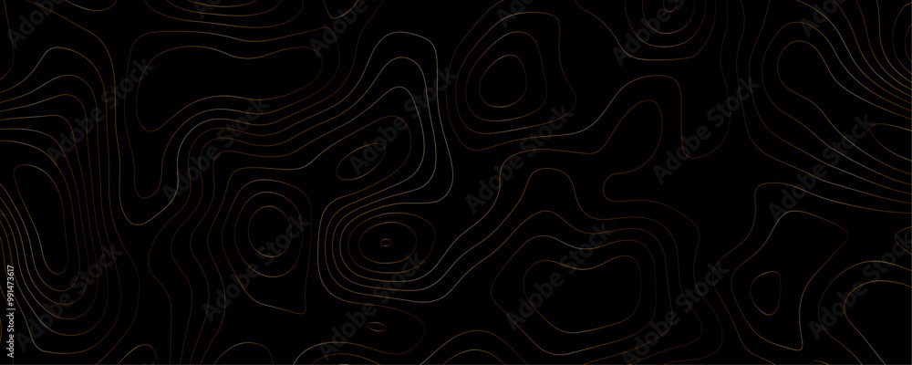 Modern Geographic Topography A Black and Gold Vector Map with Wavy Contour Lines and Abstract Mountain Terrain Design
Modern Geographic Topography A Black and Gold Vector Map with Wavy Contour Lines and Abstract Mountain Terrain Design