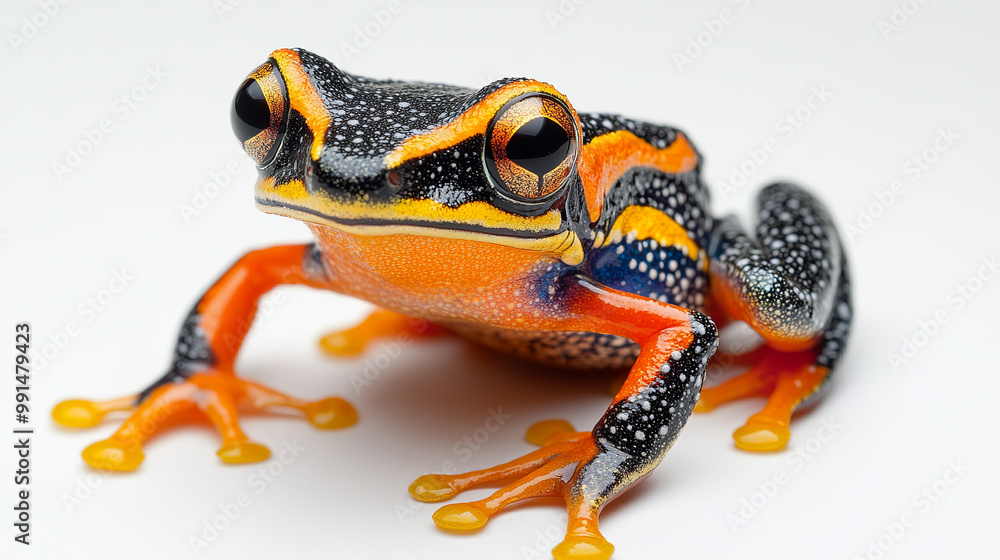 Obraz premium amazon frog in a white background