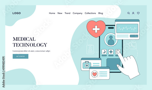 Medical Technology. Flat Vector Illustration
