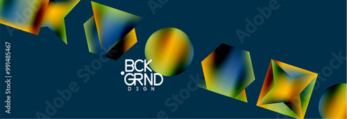 Fluid color geometric shapes abstract background. Vector Illustration For Wallpaper, Banner, Background, Card, Book Illustration, landing page