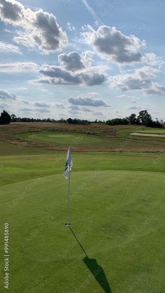 Obraz premium golfer putting green