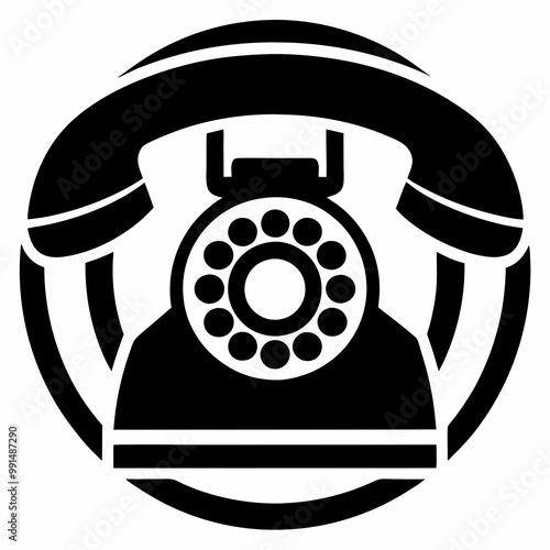 retro phone vector