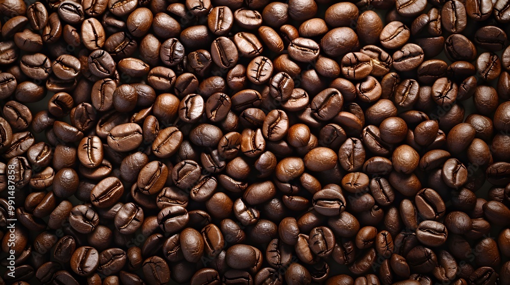Obraz premium Artfully Arranged Delicious Coffee Beans – High-Resolution Background for Coffee Enthusiasts