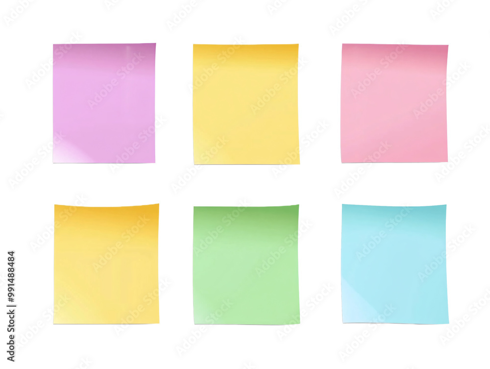 Fototapeta premium a group of colorful post-it notes