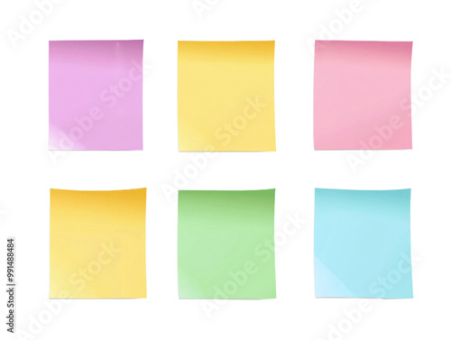 a group of colorful post-it notes