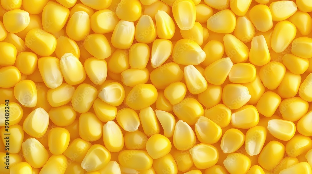Seamless texture pattern of fresh corn kernels, with tileable and repeatable design, perfect for food-themed backgrounds Seamless texture pattern of fresh corn kernels, with tileable and repeatable design, perfect for food-themed backgrounds