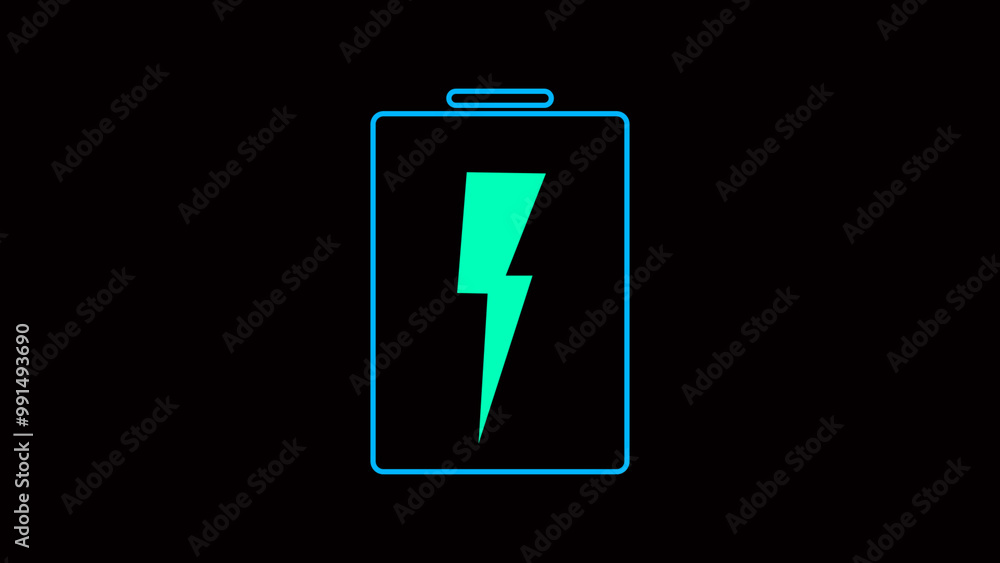 Digital full battery charging status indicator animation on Alpha Channel. Critical level, no energy, warning. Technologies concept. Device, gadget. Logo, icon. Digital full battery charging status indicator animation on Alpha Channel. Critical level, no energy, warning. Technologies concept. Device, gadget. Logo, icon.