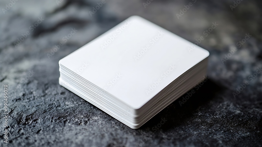 White empty cards on grey to replace your design : Generative AI