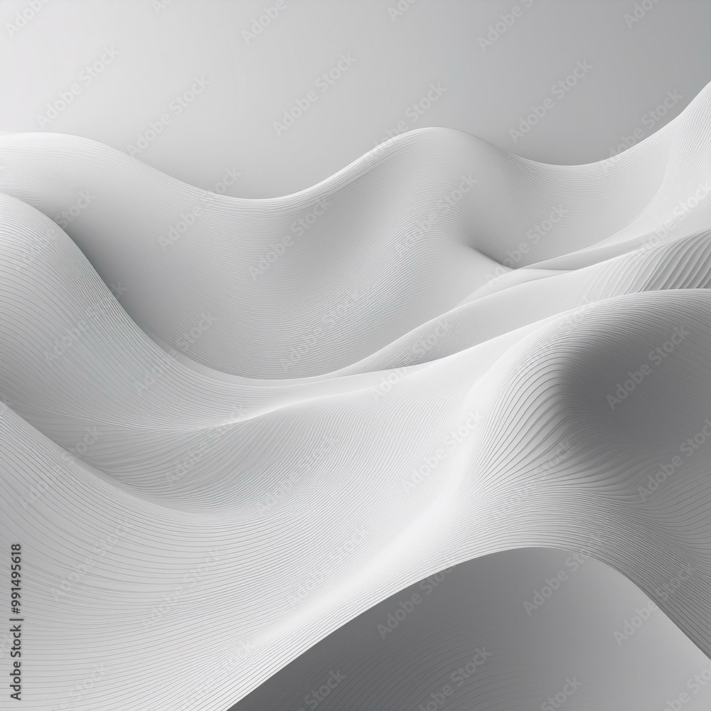 Abstract Wave Background. Minimal White Geometric Wallpaper Abstract Wave Background. Minimal White Geometric Wallpaper
