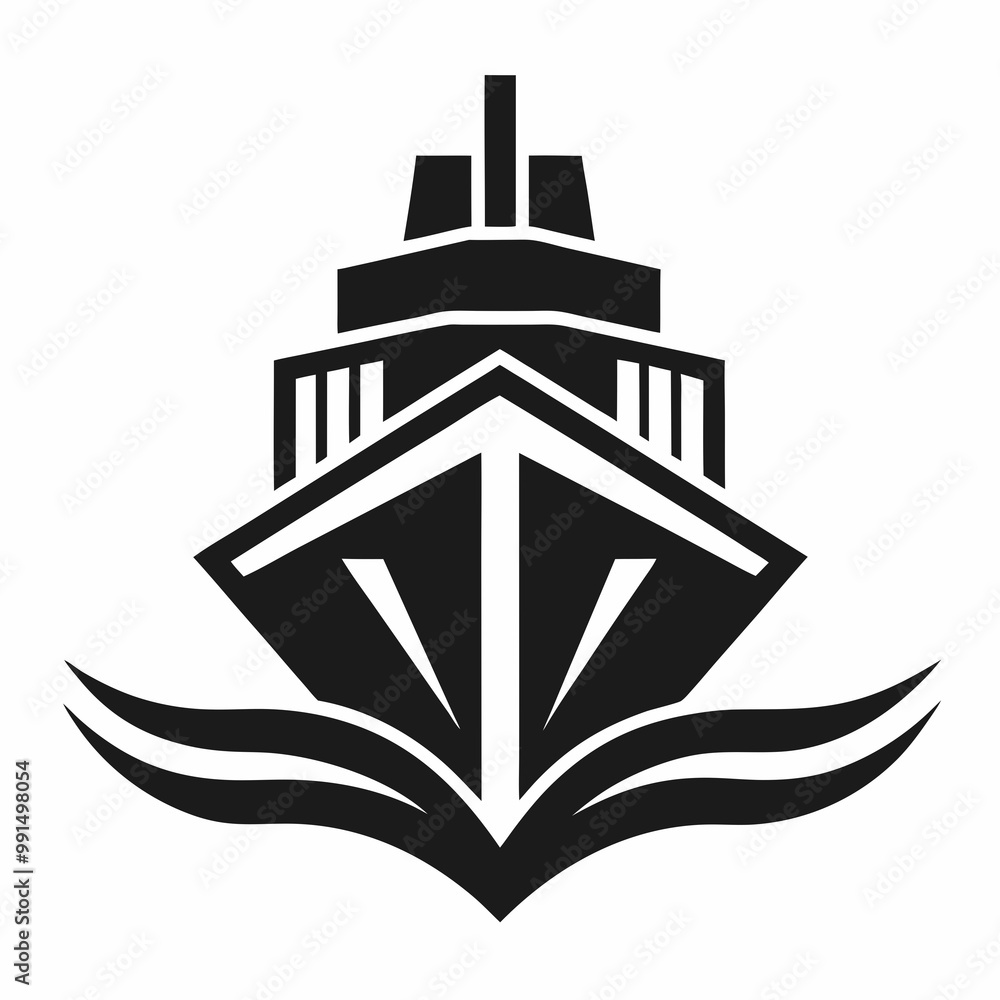 Naklejka premium vector illustration of a ship