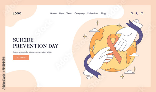 Suicide Prevention Day. Flat Vector Illustration