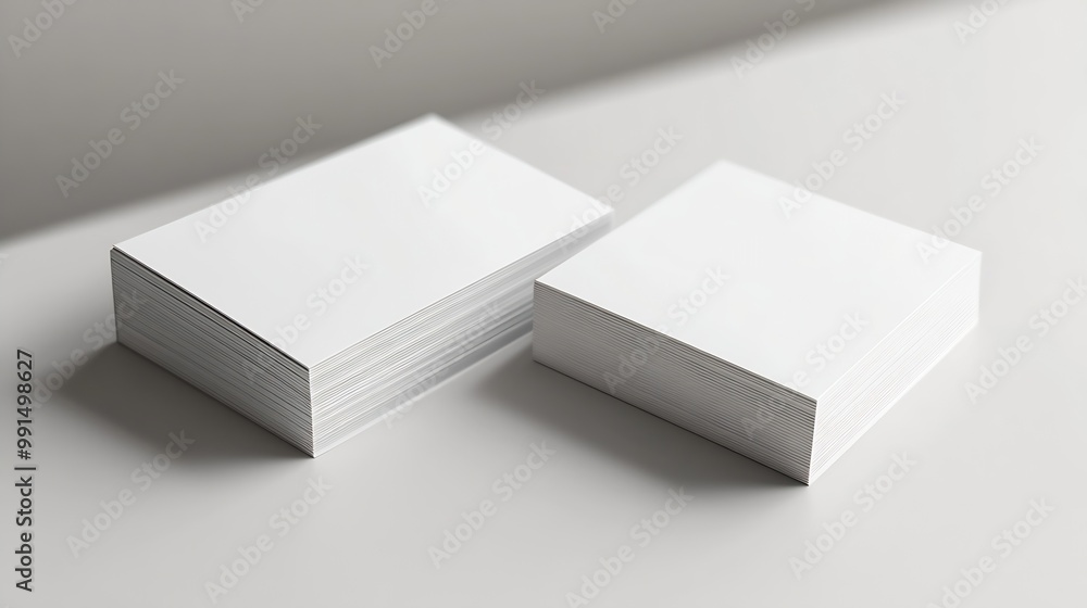 Mockup of two horizontal business cards with soft shadows Blank business cards Template for branding identity Photo mockup with clipping path : Generative AI Mockup of two horizontal business cards with soft shadows Blank business cards Template for branding identity Photo mockup with clipping path : Generative AI