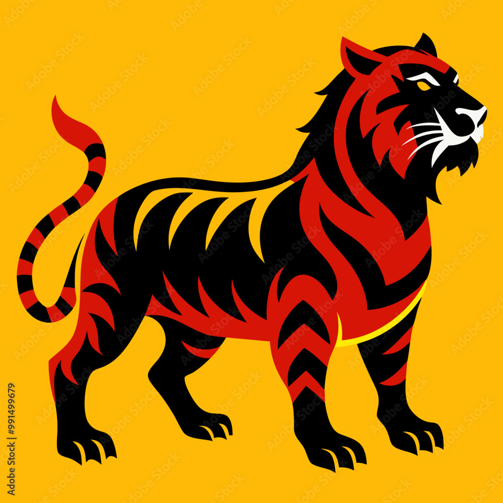 Obraz premium tiger vector illustration