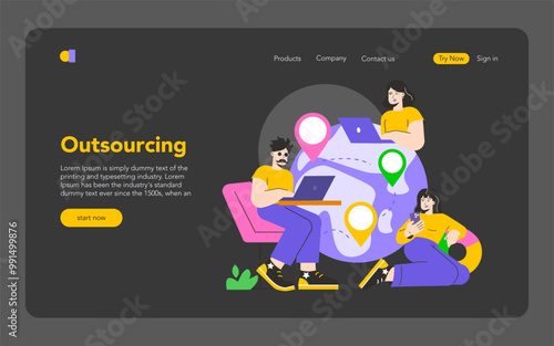 Business Operations. Flat Vector Illustration